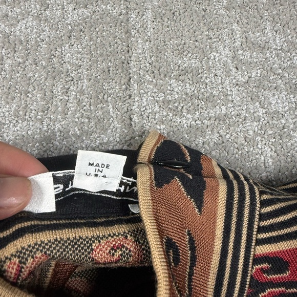 St. John Sleeveless High Neck Fall Printed Sweater Womens Size Medium - Picture 5 of 7